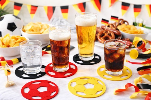 Untersetzer Fußball Deutschland - 6 Stück, ca. 9,5cm
