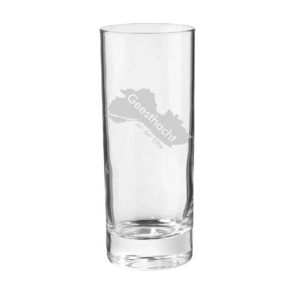 Longdrinkglas mit Stadtkontur-Gravur